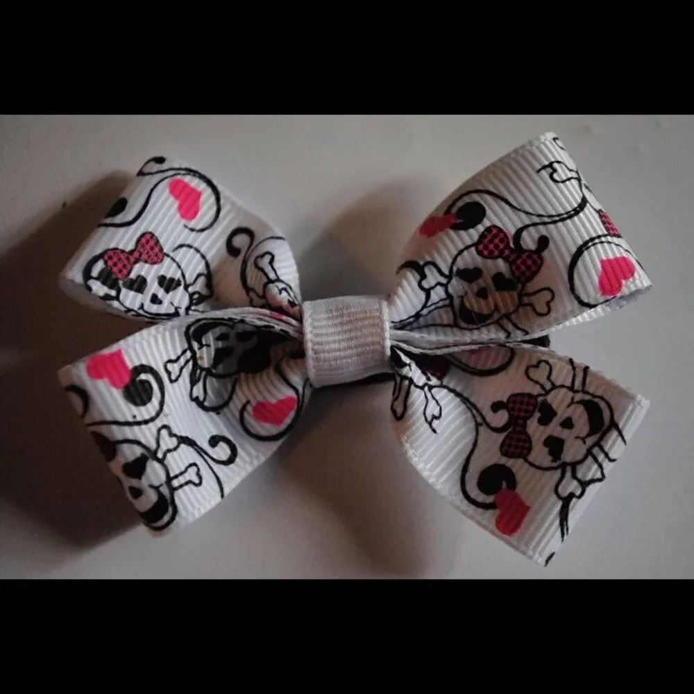 grosgrain Ribbon 7/8” NEW 5 yards 5/$20 beauty skulls bow pink hearts scrolls